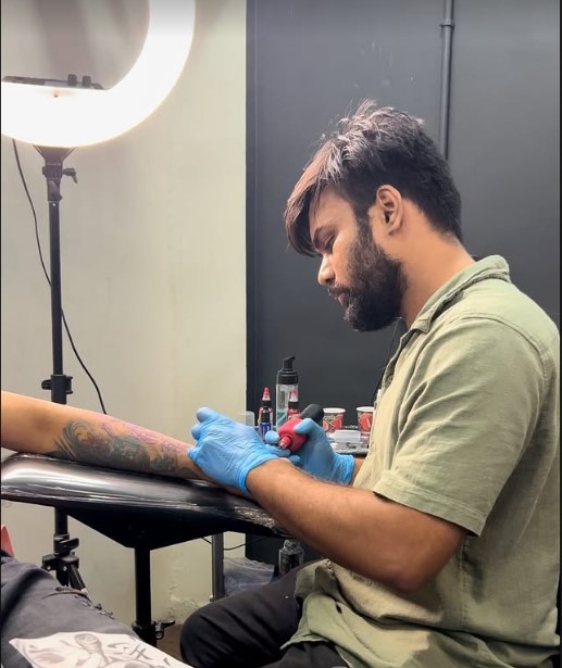 Artist at work — Black Drop